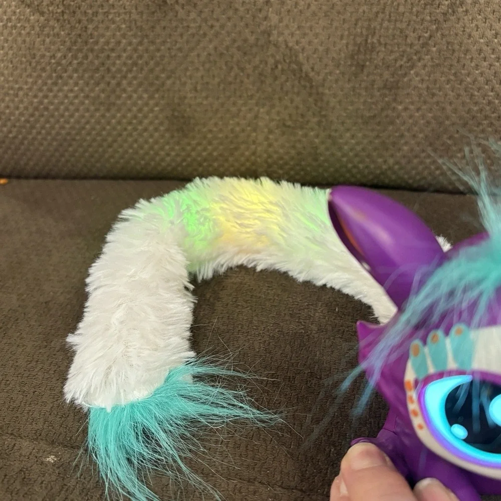 Lil' Gleemerz Loomur Purple White Light Up Interactive Toy Animal Mattel WORKS - Picture 7 of 7